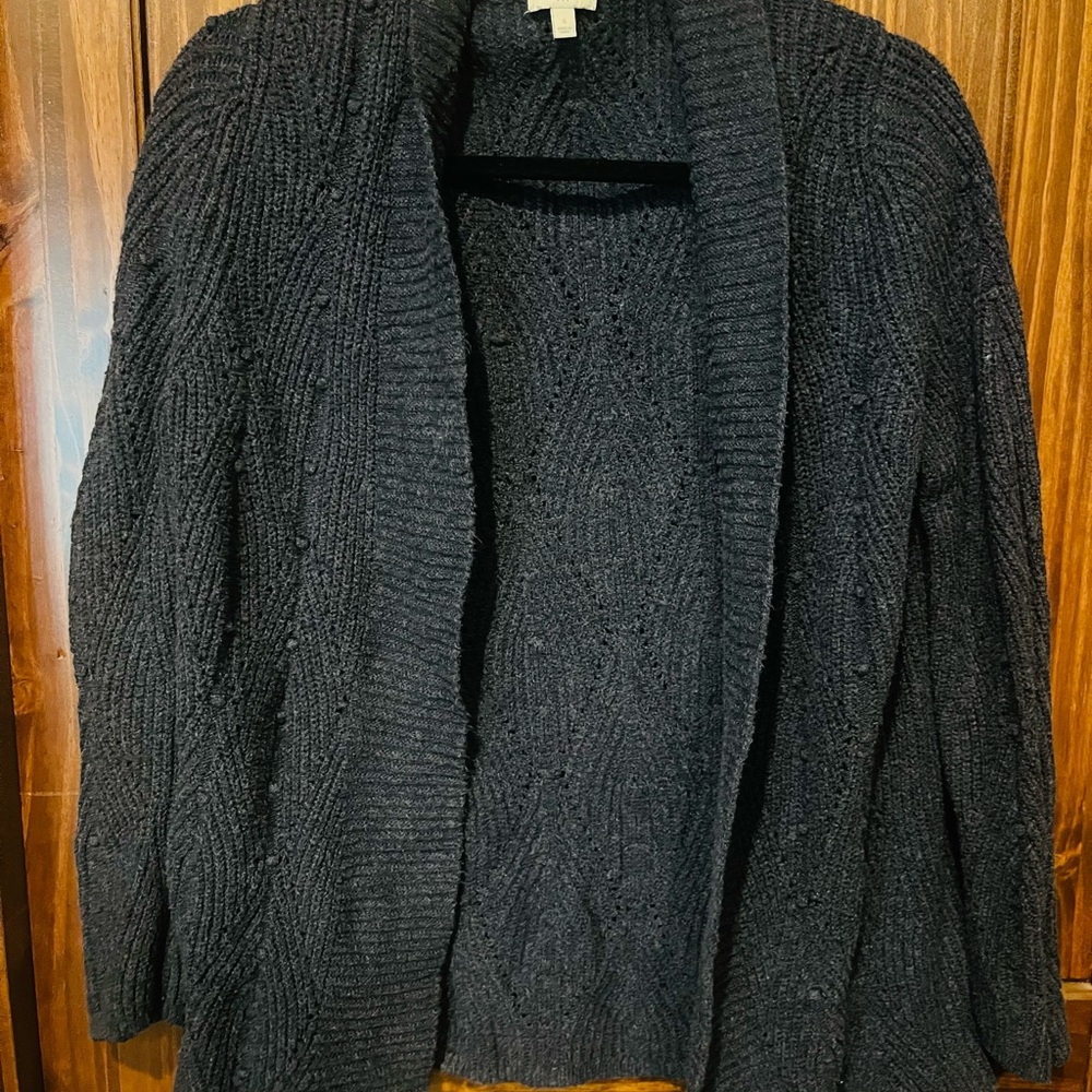 Talbots Cozy Navy Knit Cardigan
